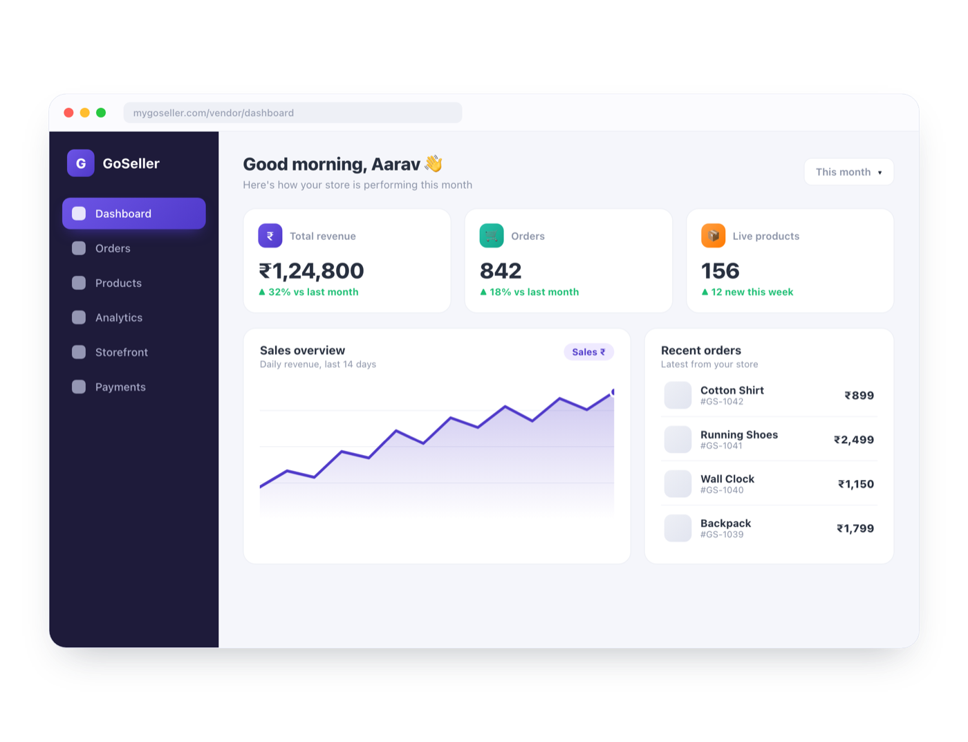 GoSeller Dashboard
